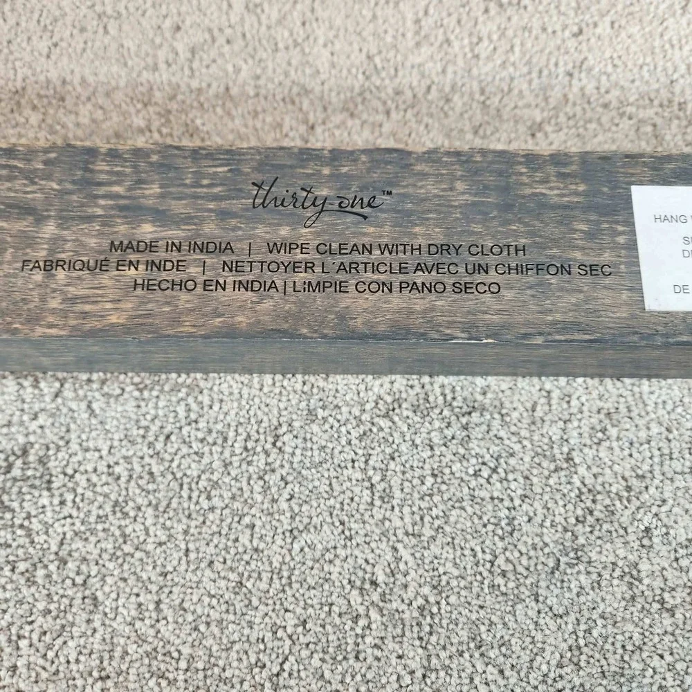 Thirty-One Wall Gallery Maine Wood Ledge Gray Rustic Farmhouse Home Decor 22in